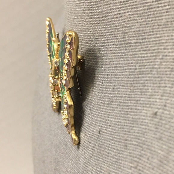 Jewel-toned Butterfly Brooch - Picture 4 of 6